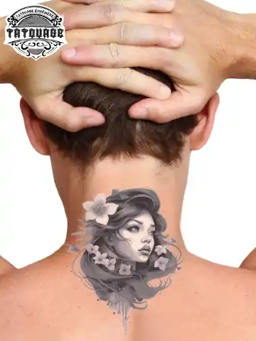 Tatouage éphémère ohana nuque