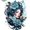 tatouage ephemere ornemental nuque Tatouage éphémère ornemental nuque