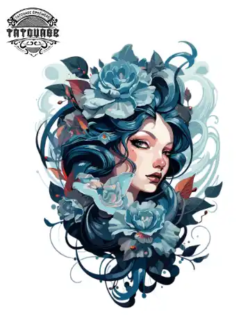 tatouage ephemere ornemental nuque Tatouage éphémère ornemental nuque