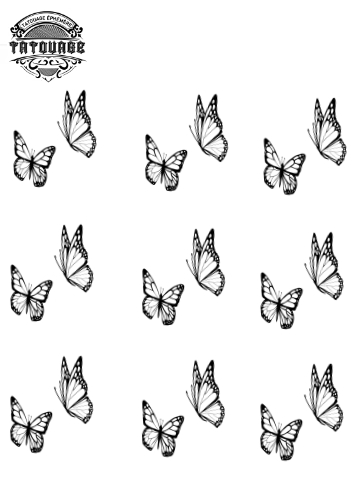 Tatouage éphémère papillon hanche