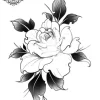 tatouage ephemere petite rose hanche Tatouage éphémère hanche rose