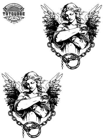 tatouage ephemere poignet ange Tatouage éphémère poignet ange
