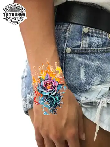 tatouage ephemere poignet couleur photo Tatouage éphémère poignet couleur
