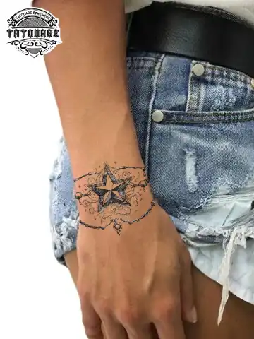 tatouage ephemere poignet etoile femme photo Tatouage éphémère poignet étoile femme