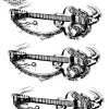 Tatouage éphémère poignet guitare