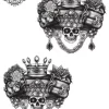 tatouage ephemere poignet king queen Tatouage éphémère poignet King queen