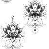 tatouage ephemere poignet lotus Tatouage éphémère poignet lotus