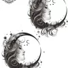 tatouage ephemere poignet lune Tatouage éphémère poignet lune