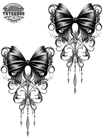 Tatouage éphémère poignet noeud ruban