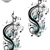 tatouage ephemere poignet note de musique Tatouage éphémère poignet note de musique