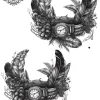 Tatouage éphémère poignet plume