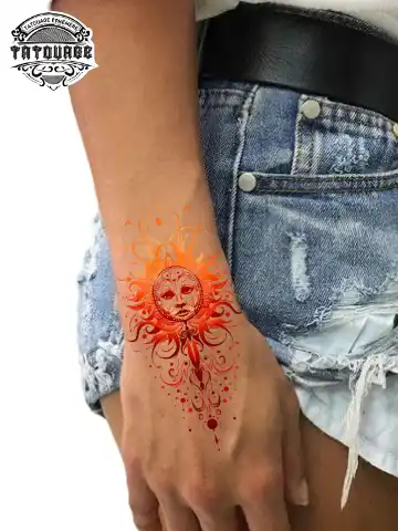 tatouage ephemere poignet soleil photo Tatouage éphémère poignet soleil