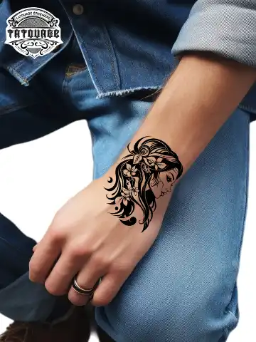 tatouage ephemere poignet tribal femme photo Tatouage éphémère poignet tribal femme