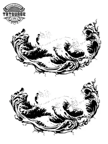tatouage ephemere poignet vague Tatouage éphémère poignet vague