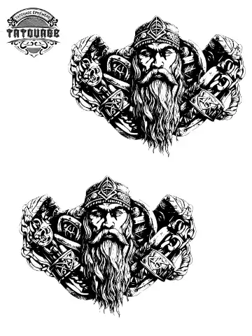 tatouage ephemere poignet viking Tatouage éphémère poignet viking