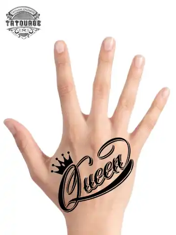 tatouage ephemere queen main photo Tatouage éphémère queen main