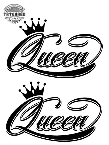 Tatouage éphémère queen main
