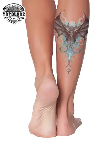 tatouage ephemere raie mollet photo Tatouage éphémère raie mollet