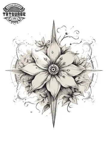 tatouage ephemere rosace nuque Tatouage éphémère épaule rosace