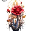 tatouage ephemere rose nuque femme Tatouage éphémère rose nuque femme