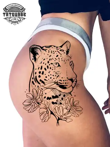 tatouage ephemere tigre hanche photo Tatouage éphémère tigre hanche