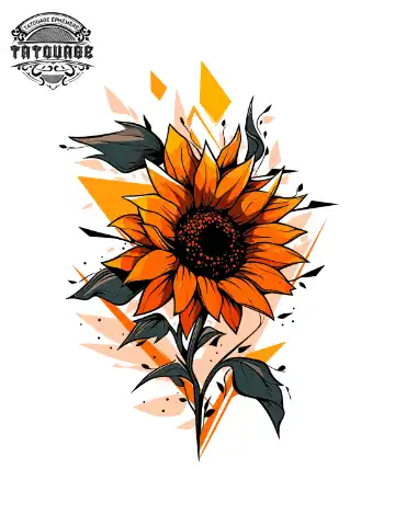tatouage ephemere tournesol nuque Tatouage éphémère tournesol nuque