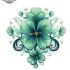 tatouage ephemere trefle nuque Tatouage éphémère trèfle nuque