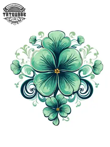 tatouage ephemere trefle nuque Tatouage éphémère trèfle nuque