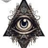 tatouage ephemere triangle cou Tatouage éphémère triangle cou
