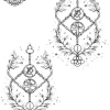 tatouage ephemere unalome cheville Tatouage éphémère unalome cheville
