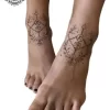 tatouage ephemere unalome cheville photo Tatouage éphémère unalome cheville