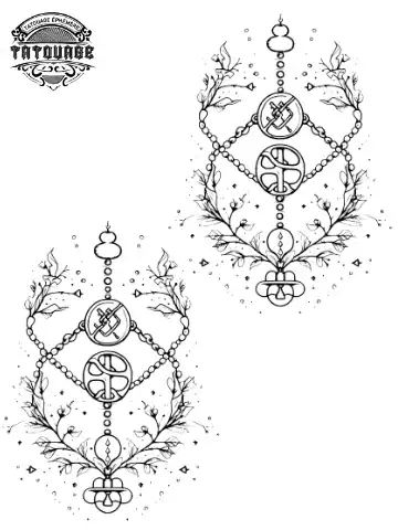 tatouage ephemere unalome cheville Tatouage éphémère unalome cheville