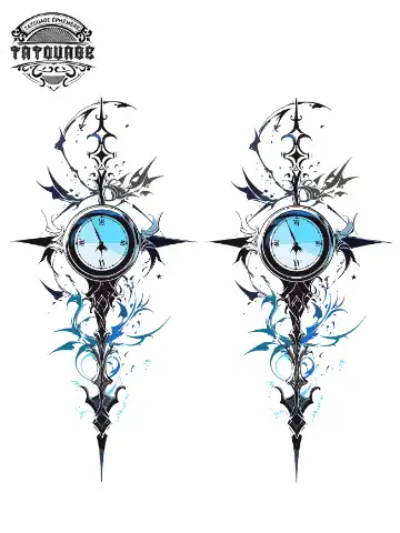 tatouage ephemere unalome nuque Tatouage éphémère unalome nuque