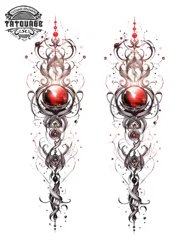 Tatouage éphémère unalome poignet