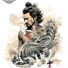 tatouage ephemere vague nuque Tatouage éphémère vague nuque