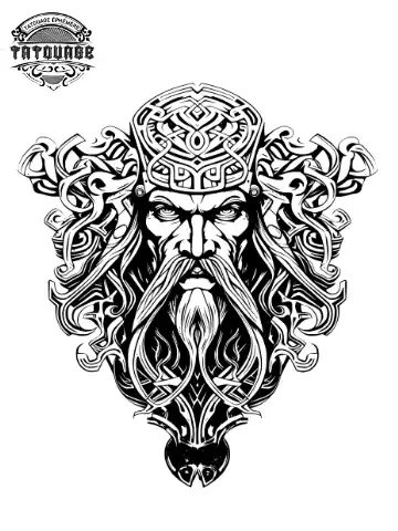 tatouage ephemere viking nuque Tatouage éphémère viking nuque
