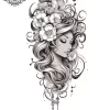 Tatouage éphémère visage mollet