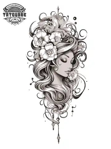 Tatouage éphémère visage mollet