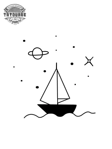 petit tatouage ephemere bateau gros plan petit tatouage éphémère bateau