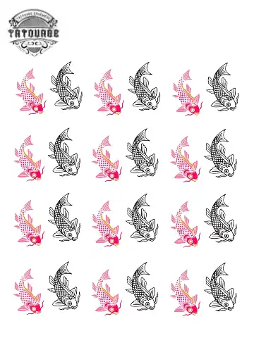 petit tatouage ephemere carpe koi petit tatouage éphémère carpe koi