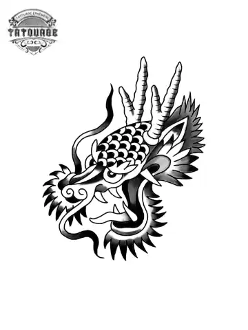petit tatouage ephemere dragon gros plan petit tatouage éphémère dragon