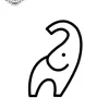 petit tatouage éphémère éléphant