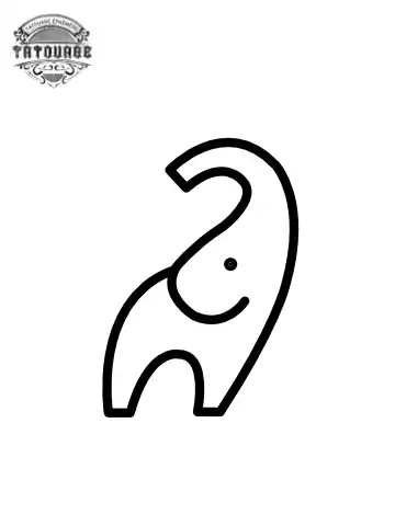 petit tatouage éphémère éléphant
