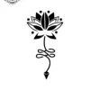 petit tatouage ephemere fleur de lotus gros plan petit tatouage éphémère fleur de lotus