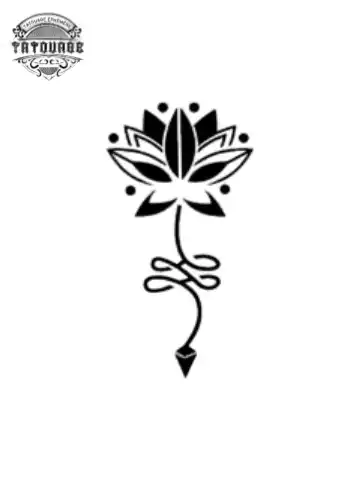 petit tatouage ephemere fleur de lotus gros plan petit tatouage éphémère fleur de lotus