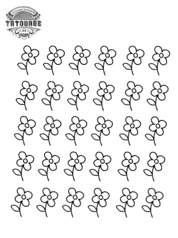 petit tatouage éphémère fleur