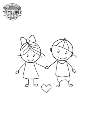 petit tatouage ephemere frere et soeur gros plan petit tatouage éphémère frère et soeur