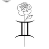 petit tatouage ephemere gemeaux gros plan petit tatouage éphémère gémeaux