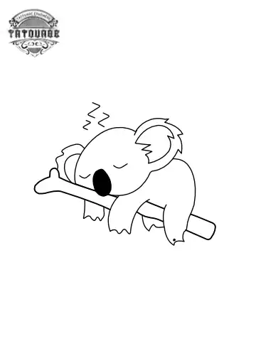 petit tatouage ephemere koala gros plan petit tatouage éphémère koala