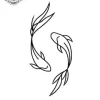 petit tatouage ephemere koi gros plan petit tatouage éphémère koi